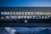 网曝麻豆在线麻豆官媒官方网站madou，热门网红细节真相大白让你真相大白