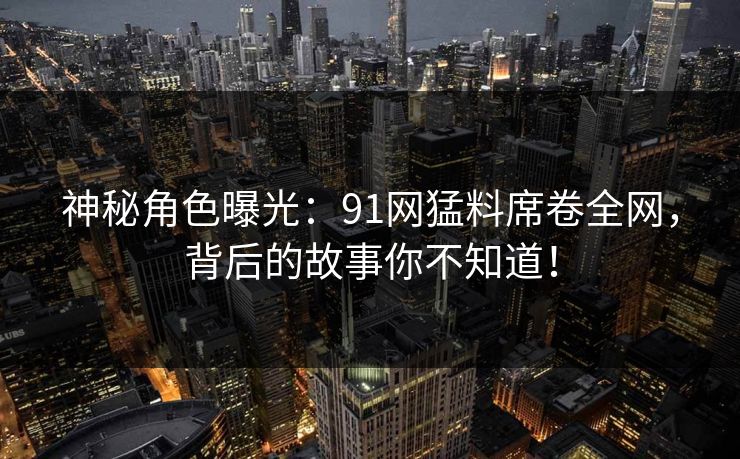 神秘角色曝光：91网猛料席卷全网，背后的故事你不知道！