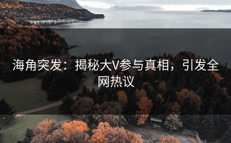 海角突发：揭秘大V参与真相，引发全网热议