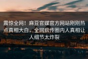 震惊全网！麻豆官媒官方网站刚刚热点真相大白，全网疯传圈内人真相让人细节太炸裂